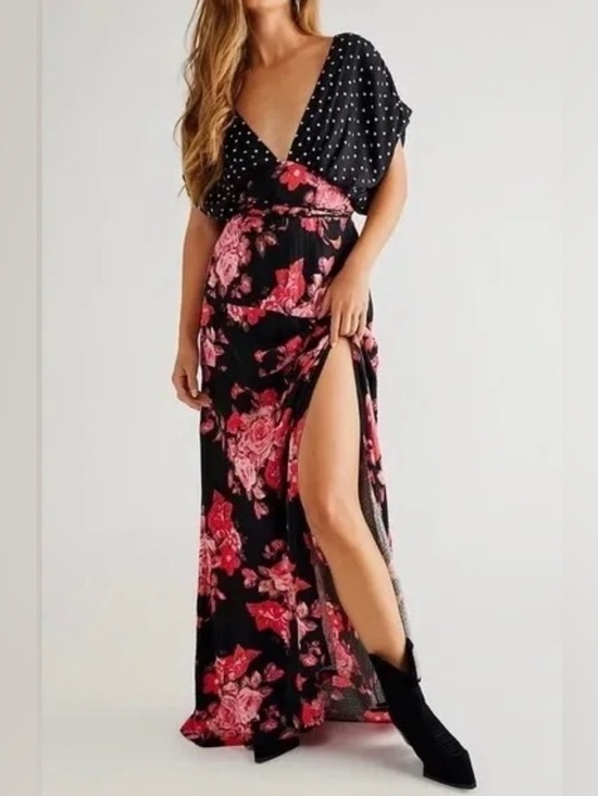 Free People Dresses & Skirts - Free People juniper maxi dress floral polka dot